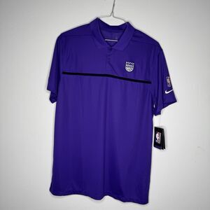 Nike Men's NBA Sacramento Kings Purple‎ Collared Polo Medium